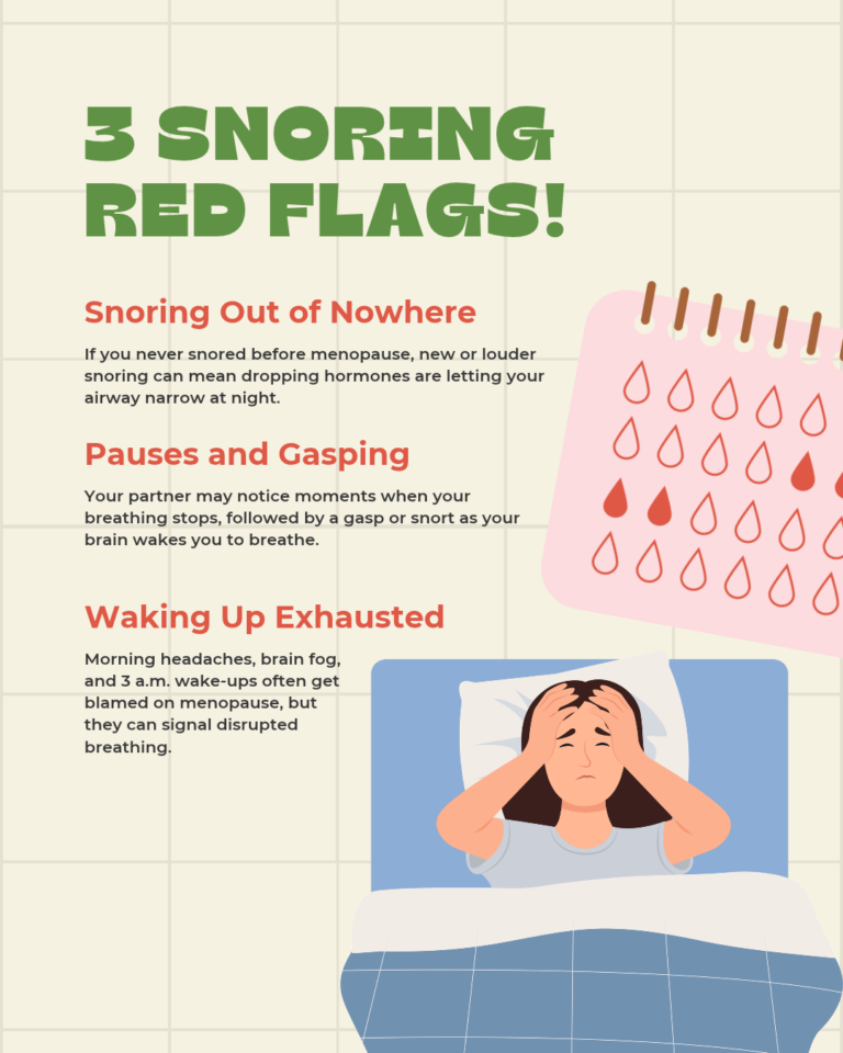 snoring menopause infographic